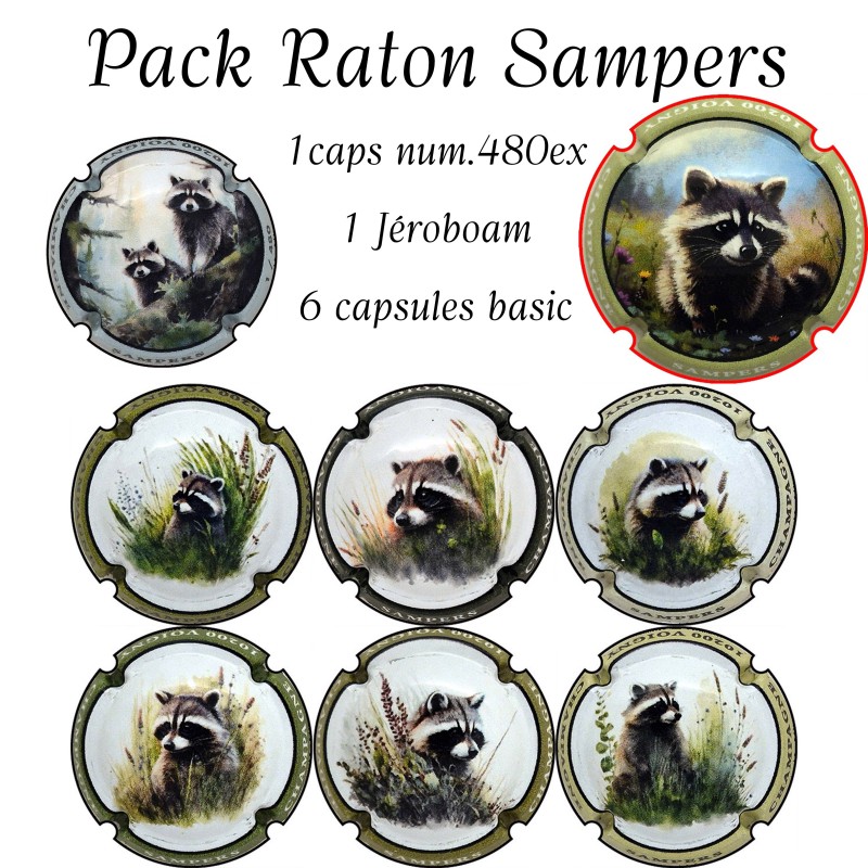Pack-sampers-raton-laveur-série complete capsule et jeroboam