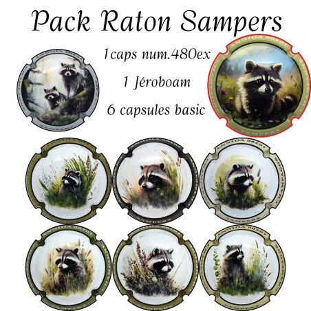 Pack-sampers-raton-laveur-série complete capsule et jeroboam