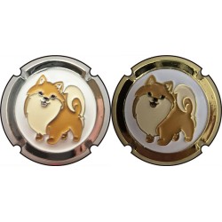 Dravigny Nathalie n°A1a Bijou  duo chien argent et or