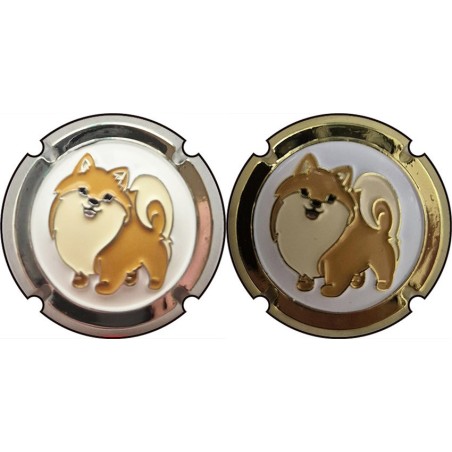 Dravigny Nathalie n°A1a Bijou  duo chien argent et or